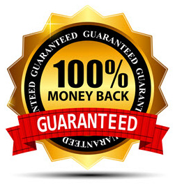 100% money back Guarantee